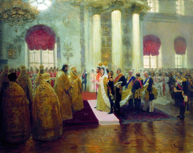 Илья Репин Венчание Николая II и великой княжны Александры Федоровны